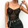 Luxe Festival Wear Festival Collection Luxe Sheer Black Leopard Bodysuit