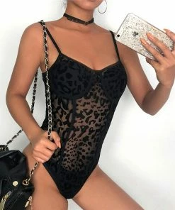 Luxe Festival Wear Festival Collection Luxe Sheer Black Leopard Bodysuit