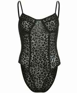 Luxe Festival Wear Festival Collection Luxe Sheer Black Leopard Bodysuit