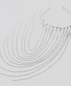 Luxe Festival Wear Luxe Silver Rhinestone Cascade Headband Festival Collection