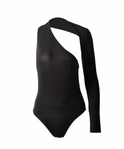 Luxe Festival Wear Tops Luxe Wrap Sleeve Asymmetrical Bodysuit