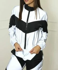Luxe Festival Wear Luxe Activewear Reflective Stripe Tracksuit Co-ords