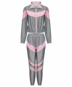 Luxe Festival Wear Luxe Activewear Reflective Stripe Tracksuit Co-ords