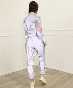 Luxe Festival Wear Luxe Activewear Reflective Stripe Tracksuit Co-ords