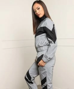 Luxe Festival Wear Luxe Activewear Reflective Stripe Tracksuit Co-ords