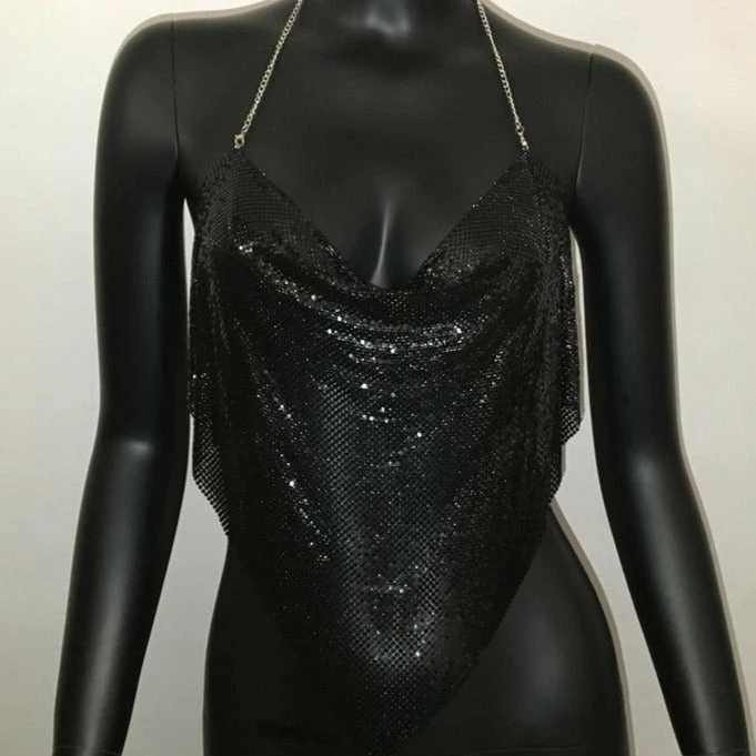 Luxe Festival Wear The Luxe Disco Halter Black Festival Collection