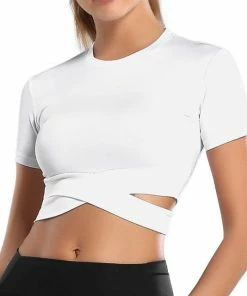 Luxe Festival Wear Activewear Luxe Long Sleeve Crossover Yoga Top | Pink