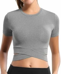 Luxe Festival Wear Activewear Luxe Long Sleeve Crossover Yoga Top | Pink