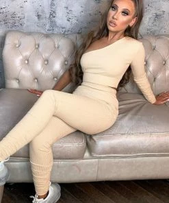 Luxe Festival Wear Luxe Lounge Ribbed Asymmetric Two Piece Set