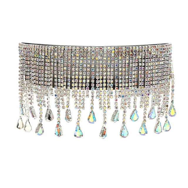 Luxe Festival Wear Festival Collection Luxe Rhinestone Drip Wraparound Shades