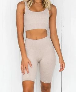 Luxe Festival Wear Co-ords Luxe Lounge Two Piece Ribbed Yoga Set | Black