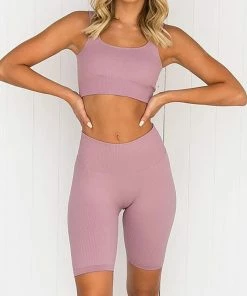 Luxe Festival Wear Co-ords Luxe Lounge Two Piece Ribbed Yoga Set | Black