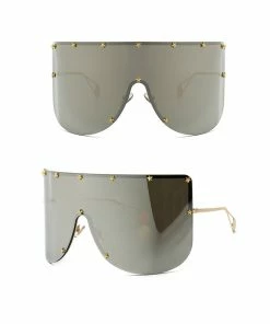 Luxe Festival Wear Festival Collection Luxe Oversized Techno Wraparound Mirrored Shades