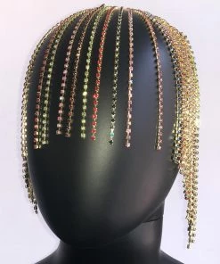 Luxe Festival Wear Festival Collection Luxe Rainbow Tassel Rhinestone Headband