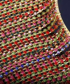 Luxe Festival Wear Festival Collection Luxe Rainbow Tassel Rhinestone Headband