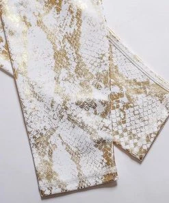 Luxe Festival Wear Luxe Metallic Snake Yoga Set | White Co-ords