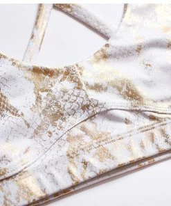 Luxe Festival Wear Luxe Metallic Snake Yoga Set | White Co-ords