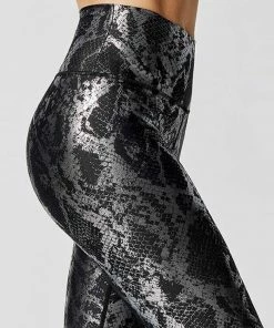 Luxe Festival Wear Luxe Metallic Snake Yoga Set | Black Co-ords