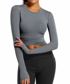 Luxe Festival Wear Luxe Long Sleeve Crossover Yoga Top | 6 Colours Activewear